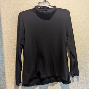 Issac Mizrahi Live Black Plus Size Turtle Neck